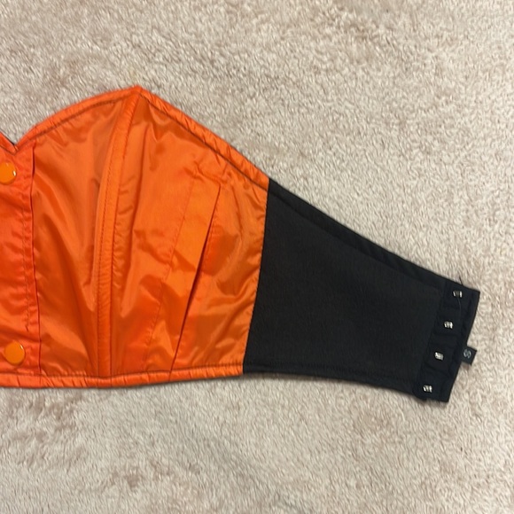 Bustier, size small, orange and black, two side pockets, pre-owned, sexy - Picture 14 of 15